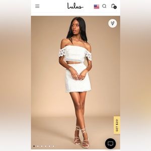 White two piece outfit